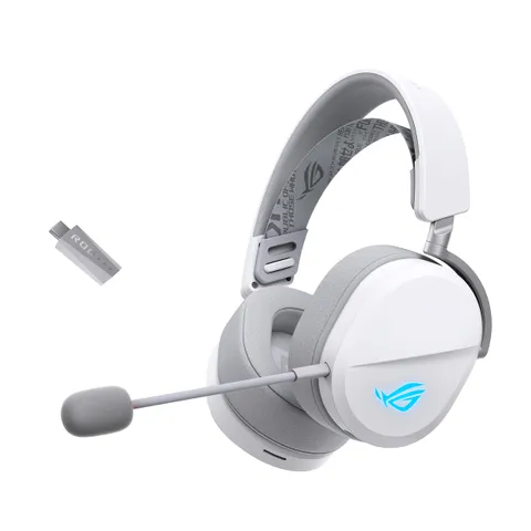 ASUS - ROG Pelta White - Casque Gaming Sans Fil - connectivité Tri-Mode avec Speednova