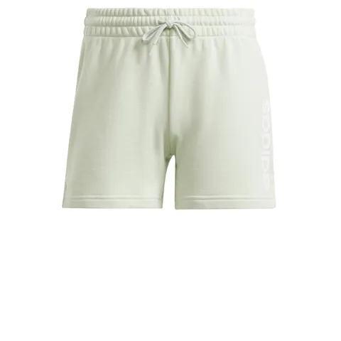 Adidas Donna Essentials Linear French Terry Shorts, Linen Green, XS