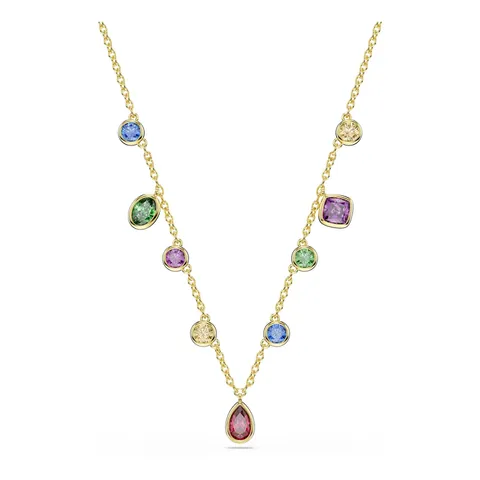 Swarovski Collana Imber, Taglio misto, Multicolore, Finitura oro 18K