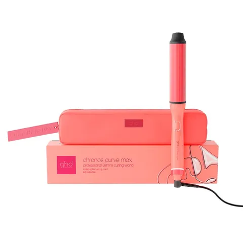 ghd Chronos Curve Max Wand 38mm edizione limitata in Candy Coral con custodia - per onde