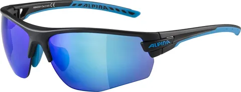 Alpina Unisex - Adulti, TRI-Scray 2.0 HR Occhiali sportivi, black matt-cyan, One Size