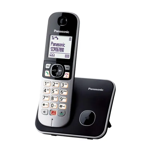 Panasonic KX-TG6851JTB Telefono Cordless Digitale, Unità Base e Ricevitore Singolo, ID
