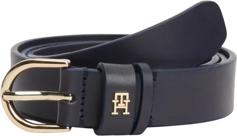 Tommy Hilfiger Donna Cintura Essential Effortless 2,5 cm Cintura in Pelle, Blu (Space