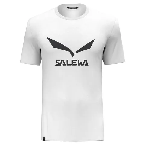 Salewa Maglietta con Logo Solido Dry M, Bianco, XXL Uomo