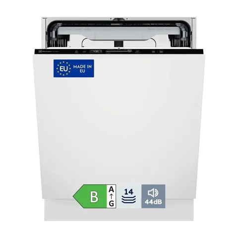 Electrolux E62LB203S Lavastoviglie da Incasso Totale 14 Coperti, Classe B, 44 dB, Motore