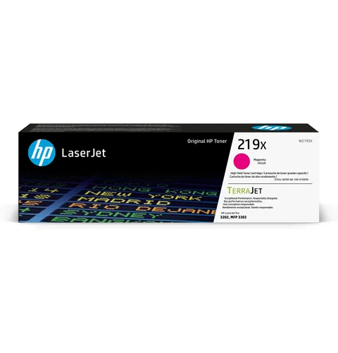 HP 219X W2193X Magenta, Cartuccia Toner Originale da 3200 Pagine, ad Alta Capacità, Compatibile con le Stampanti LaserJet Pro serie 3202 e 3302