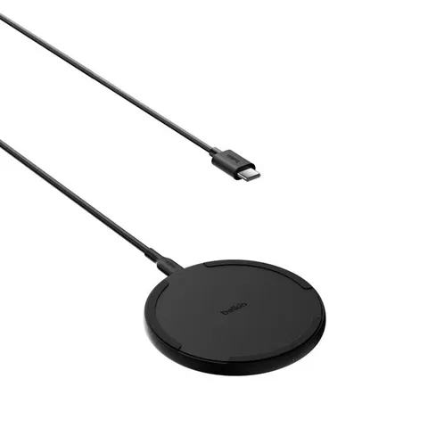 Belkin Pad di ricarica wireless (15 W), caricabatterie Qi per Apple iPhone 16, iPhone