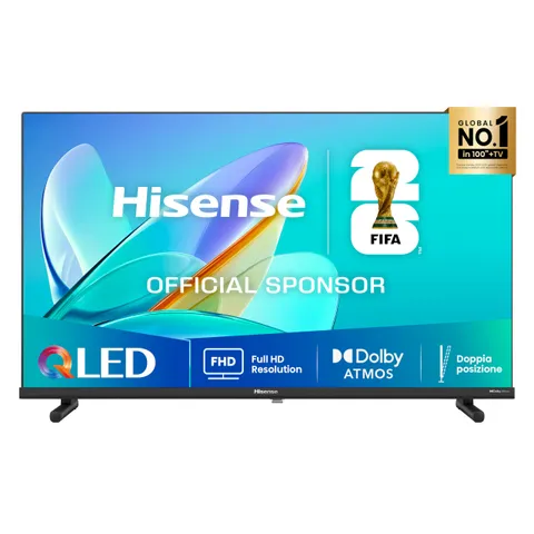 Hisense TV 32" QLED Full HD 2025 32E53QT, Smart TV Vidaa U8, HDR10, Airplay2, Game Mode