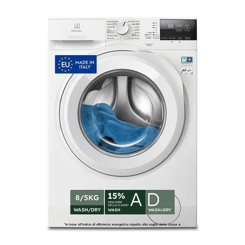 Electrolux EW7W285W Lavasciuga 8 kg Lavaggio + 5 kg Asciugatura, SteamCare 700
