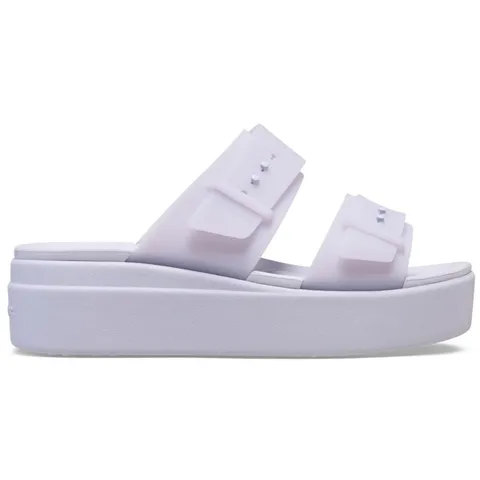 Crocs Brooklyn BuckleFrostedLowWedge, Sandali Donna, Purple Moon, 38/39 EU