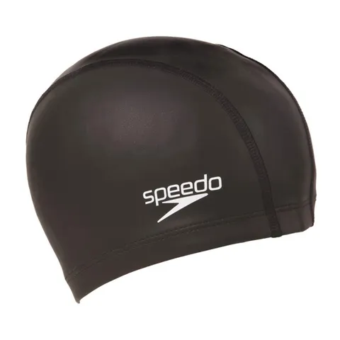 Speedo Adult Unisex Long Hair Cap | Swim Cap | Snag Free | Easy-On, Black, One Size