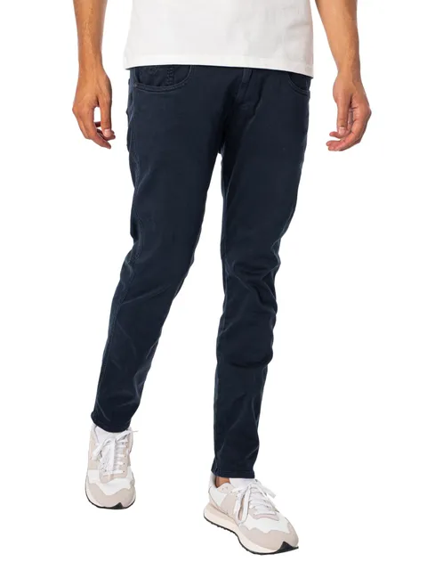 Replay Jeans da Uomo Anbass Slim Fit Hyperflex Colour X-Lite con Stretch, Blue 010-2, 34W