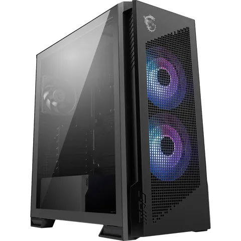 MPG VELOX 300R AIRFLOW PZ - Case gaming mid-tower con ventole Dual Layer Blade da 160 mm, supporto radiatori fino a 360 mm, funzionalità EZ DIY e compatibilità con schede madri ATX back-connect
