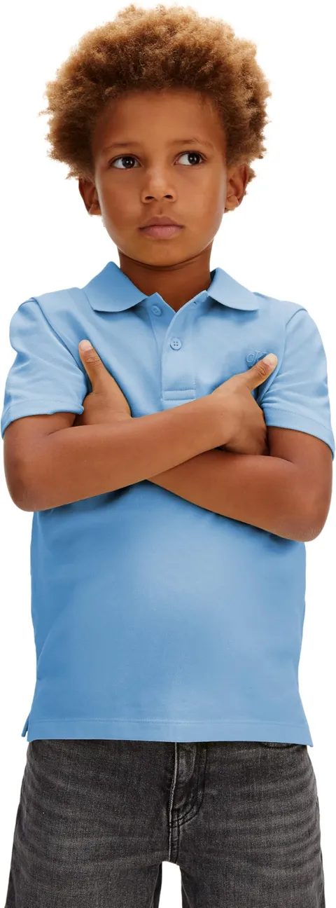 Calvin Klein Polo Solido Bambino LVCKSJB29B S/S Polo, Blu (Provenza 16-4032 TCX), 6 Anni