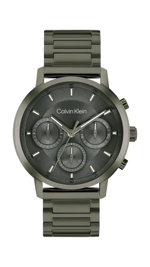 Calvin Klein Orologio Analogico Multifunzione al Quarzo da Uomo Collezione Gauge con