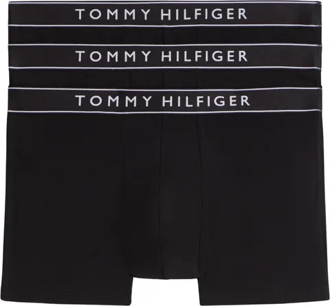 Tommy Hilfiger Uomo Boxer Confezione da 3 con Fascia con Logo, Nero (Blk/Blk/Blk), XL