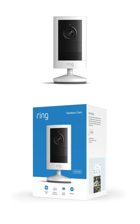 Ring Outdoor Camera 2K, Videocamera per esterni, A batteria (ultimo modello), Facile
