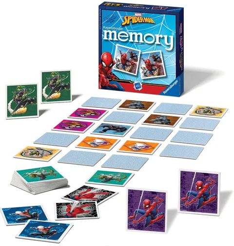 Ravensburger - Mini Memory Gioco per Bambini | Giochi Spiderman di 48 Carte | Giochi