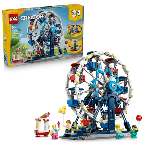 LEGO Creator 3 in 1 Iconica Ruota Panoramica - Parco Giochi Trasformabile in Attrazione a