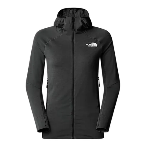 THE North FACE NF0A8BSZMN8 W Bolt Polartec Hoodie Maglia Lunga Donna Asphalt Grey/TNF
