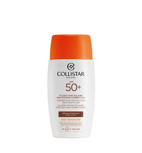 Collistar Fluido Solare SPF 50+, Crema Viso Alta Protezione Solare Anti-Macchie