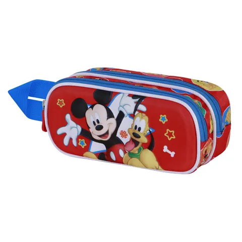 Disney Topolino Star-Astuccio 3D Doppio, Multicolore, 22 x 10 cm