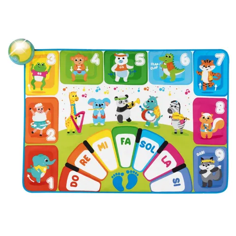 Chicco, Tappeto Musicale, modalità Gioco Libero e modalità Quiz, Luci e Suoni, 90+ Frasi