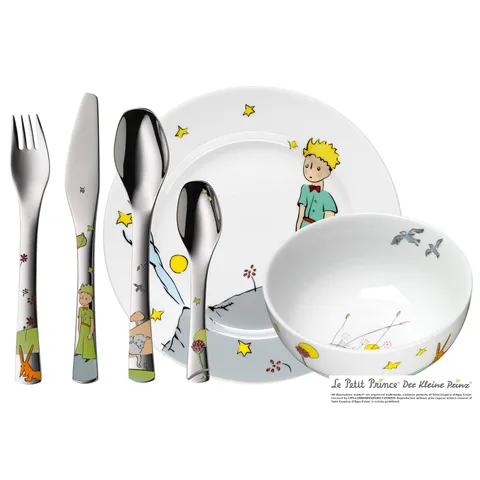 WMF Set Posate bimbini Il Piccolo Principe in Acciaio Inox 18/10 Cromargan, Set 6 Pezzi