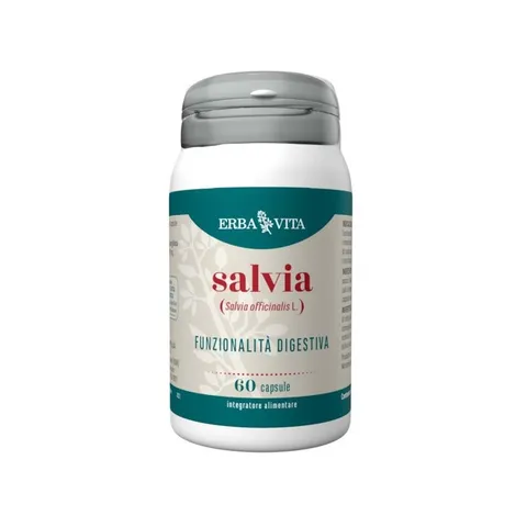 ERBA VITA Integratore Alimentare di Salvia - 60 Capsule - Aiuta la digestione e
