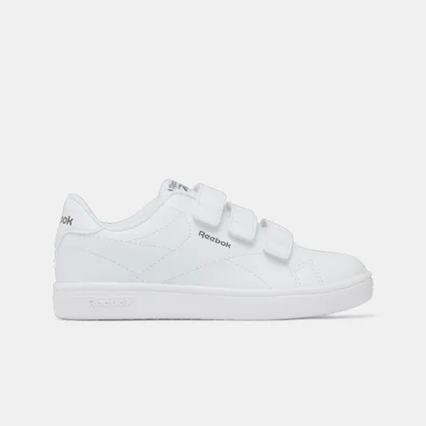 Reebok Unisex Bambino Court Clean Hook & Loop Straps Basket, Bianco Grey4, 32.5 EU