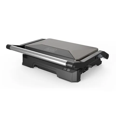 Black+Decker - Grill BXGR1001E | 1000W | Apertura 180º | Piastre 23x14,5cm con blocco
