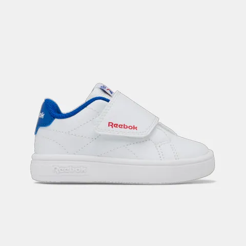 Reebok Sneaker Unisex Baby Court Clean Hook & Loop, Bianco Vectorred Vectorblue, 24 EU