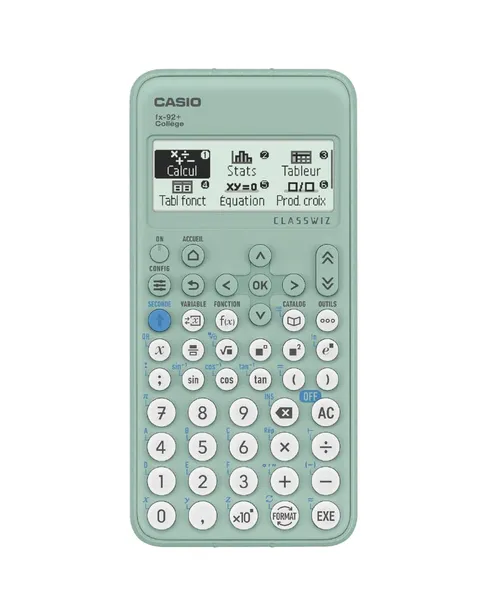 Calcolatrice Casio FX-92+ College LCD 5 linee QR ClassPad.net Verde