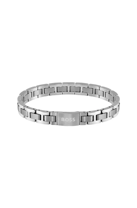 BOSS Jewelry Braccialetto a maglie da uomo Collezione Metal LINK Essentials in acciaio