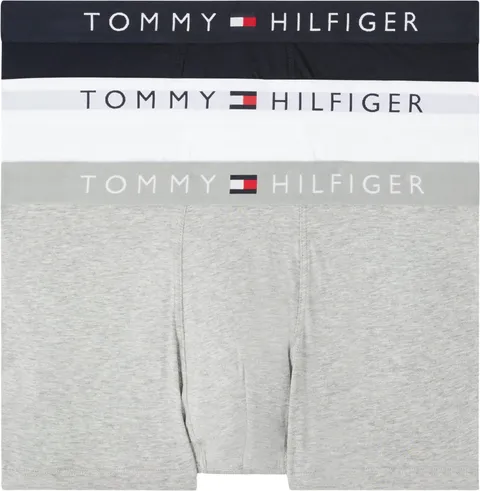 Tommy Hilfiger Uomo Pantaloncini Boxer Confezione da 3 Intimo, Multicolore (Grey