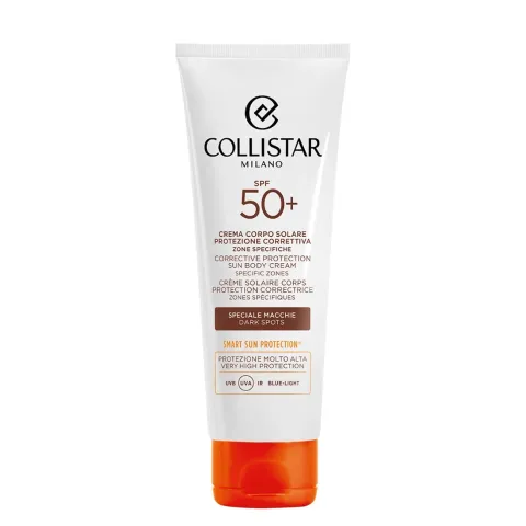 Collistar Crema Corpo Solare Protettiva SPF 50+, Alta Protezione, Anti-Macchie, Previene