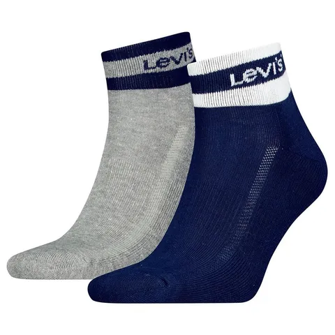 Levi's Quarter, Calzini Unisex - Adulto, Navy/Grigio, 39-42