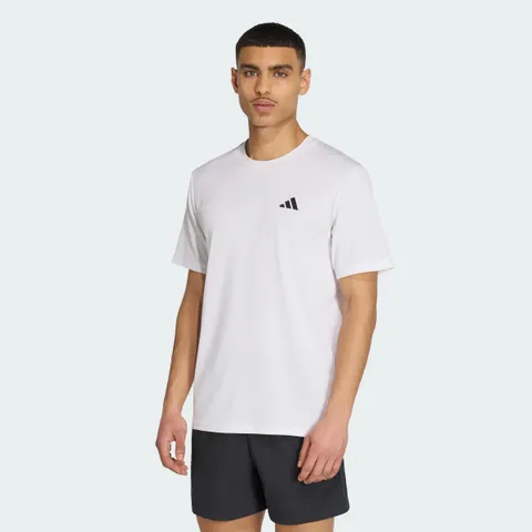 adidas Uomo Train Essentials Training Shirt, White/Black, L