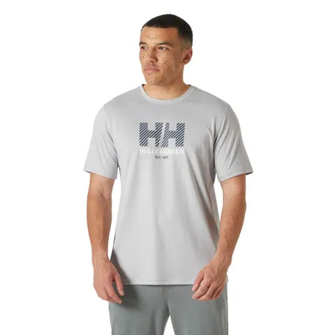 Helly Hansen Uomo T-Shirt HH Tech con Grafica 2.0, Grigio Nebbia, 2XL