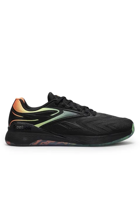 Reebok Unisex Nano X5 Edge Sneaker, Black/Arena Arancione/Digitale Lime, 42 EU