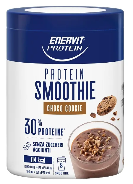 Enervit Protein, Smoothie Choco Cookie, 30% di Proteine, Gusto Biscotto e Cacao, con