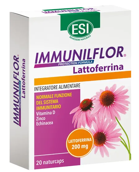 ESI - Immuniflor Lattoferrina, Integratore Alimentare con Vitamina D e Zinco, Favorisce