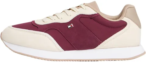 Tommy Hilfiger Donna Sneakers Running Easy in Pelle Scamosciata, Avorio (Muslin), 39