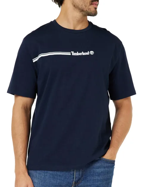 Timberland Maglietta a Maniche Corte 3 Tier3 T-Shirt, Zaffiro Scuro, L Uomo