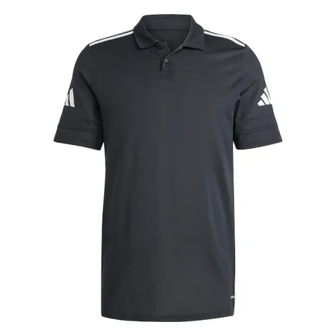 adidas Uomo Squadra25 Cotton Polo Shirt, Black/White, XS