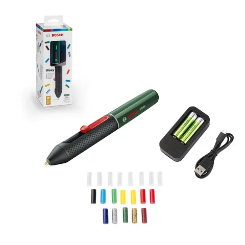 Bosch Home and Garden Gluey Evergreen Penna Incollatrice a Caldo a Batteria, con 20 Stick