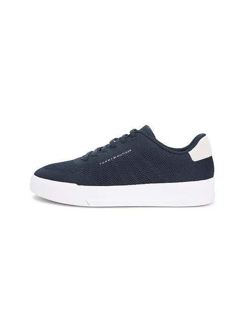 Tommy Hilfiger Uomo TH Court Knit FM0FM05823 Low Top, Blu (Desert Sky), 40