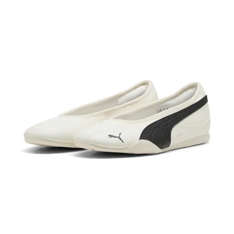 PUMA Puma Catch Soleil Ballerina, Scarpe da Ginnastica Donna, Warm White-Puma Black, 42 EU