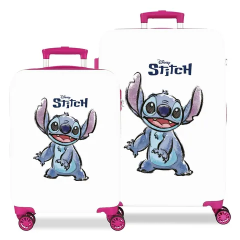 Disney Adorable Stitch Bagagli- Set di bagagli Bambine e ragazze Bianco/ Rosa