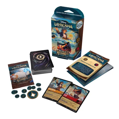Ravensburger - Disney Lorcana TCG: Mare di Azzurrite, Starter Deck Ambra & Rubino 60